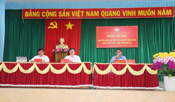 Đại biểu Quốc hội tỉnh tiếp xúc cử tri TX Đông Hòa sau kỳ họp thứ 7, Quốc hội khóa XV